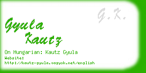 gyula kautz business card